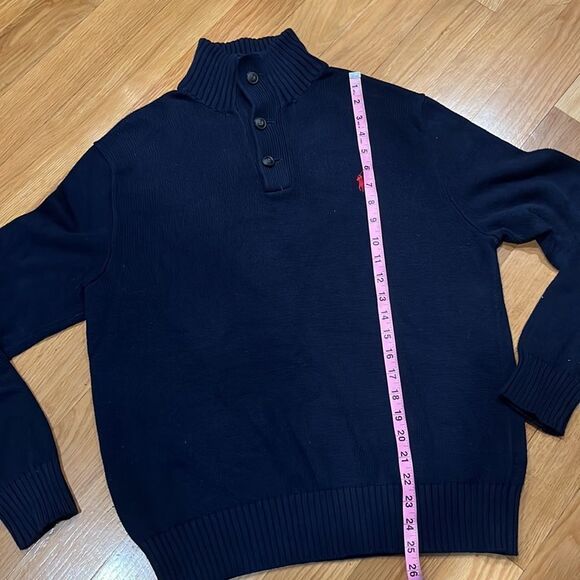 𝅺POLO Ralph Lauren 1/4 button up sweater size medium. - Picture 5 of 6